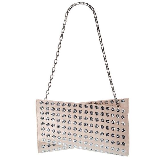 Christian Louboutin Loubitwist Satin Clutch, White - Picture 2 of 4